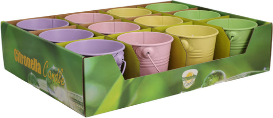 נר צינטרונלה בדלי מתכת צבעוני