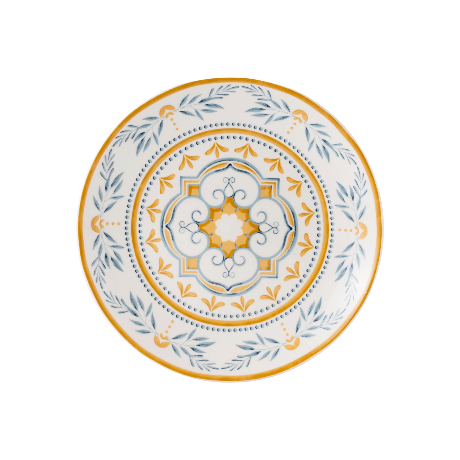 צלחת מנה ראשונה פורצלן 19 סמ SANTORINI