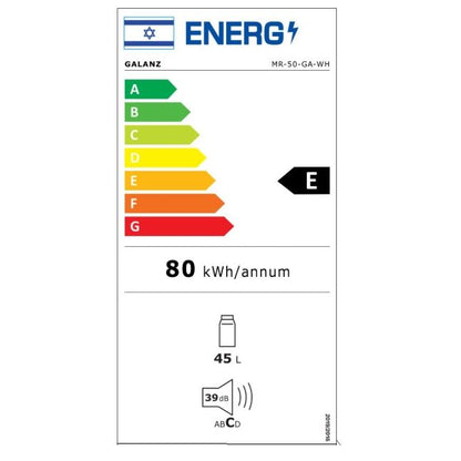 מקרר מיני בר קוביה 46 ליטר דגם MR-50-GA-WH של GALANZ