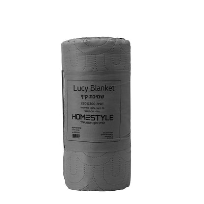 שמיכה קיץ זוגית 220/200 סמ לוסי אפור כהה