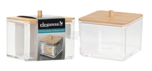 קופסא לקסמי אוזניים שקוף עגול