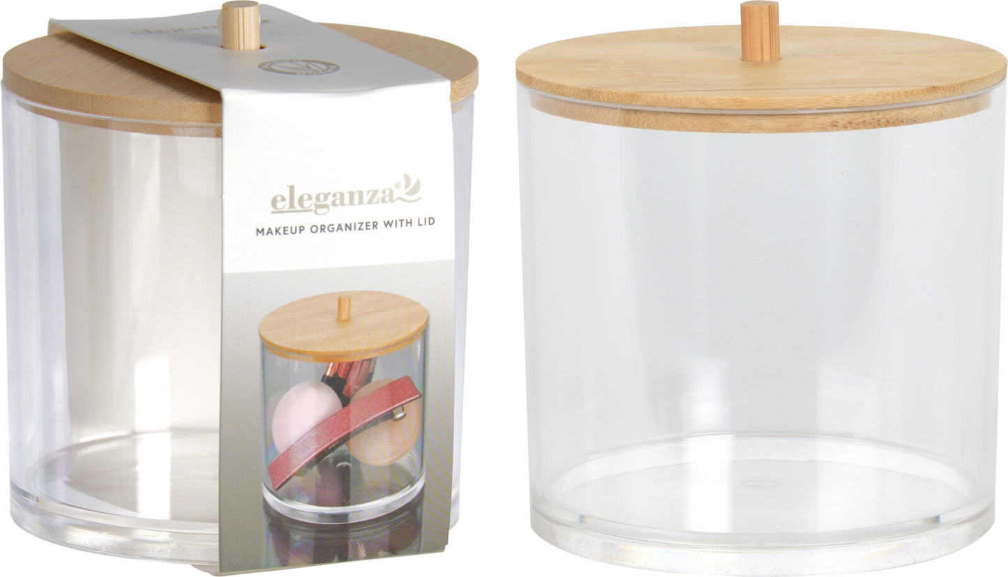 קופסאת איפור שקוף עגול