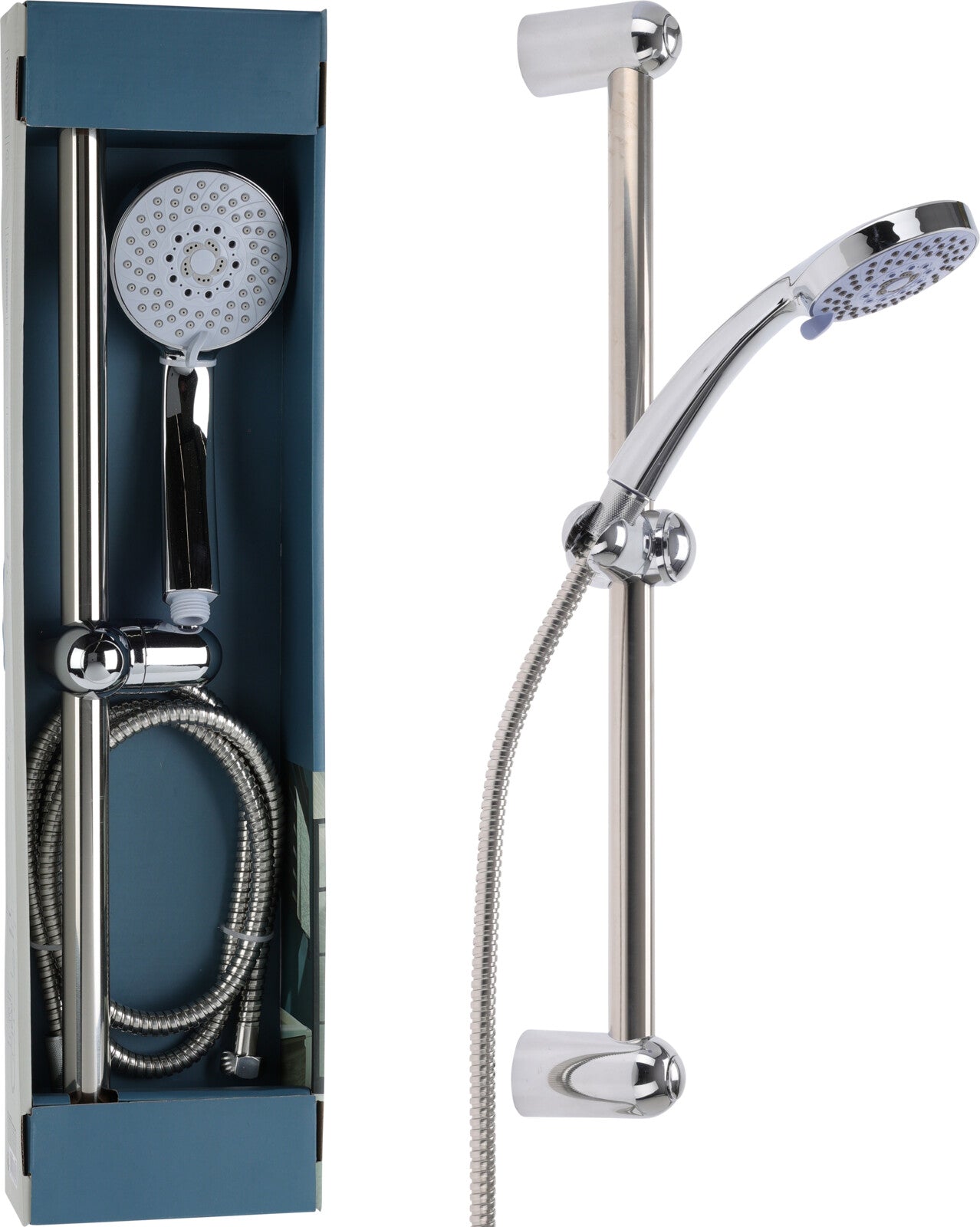 מוט רחצה כסוף 5 מצבים