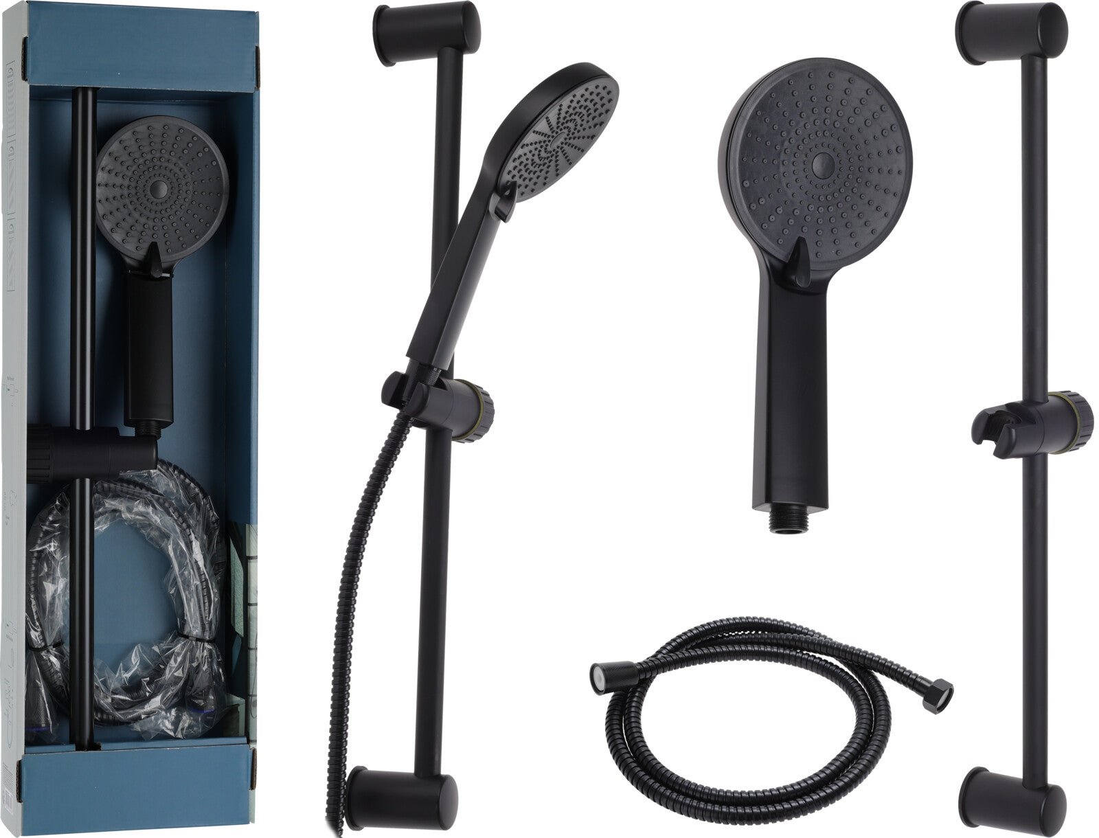 מוט רחצה שחור 3 מצבים