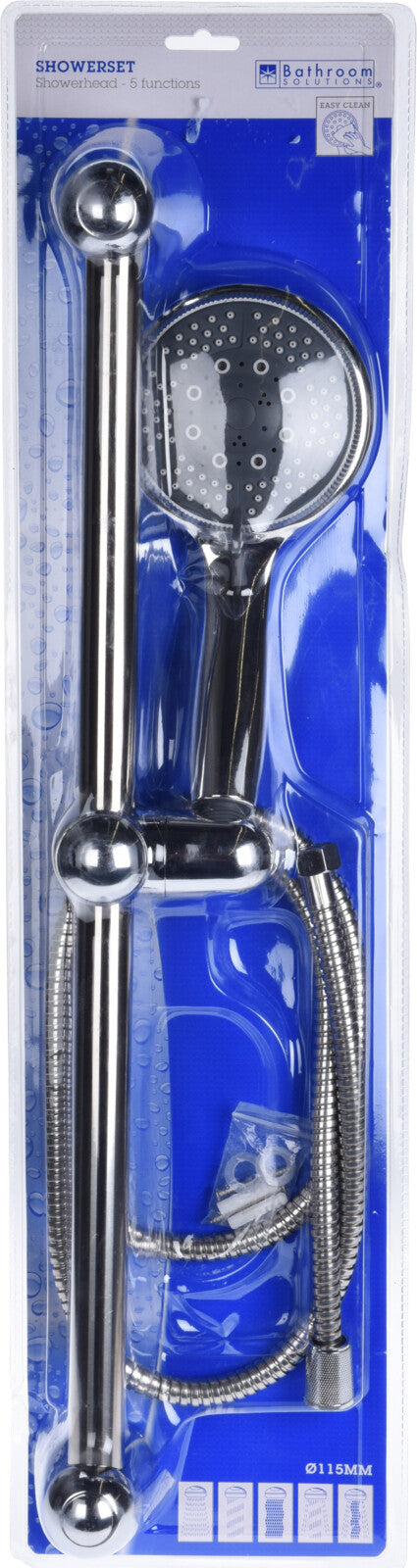 מוט רחצה כסוף 5 מצבים