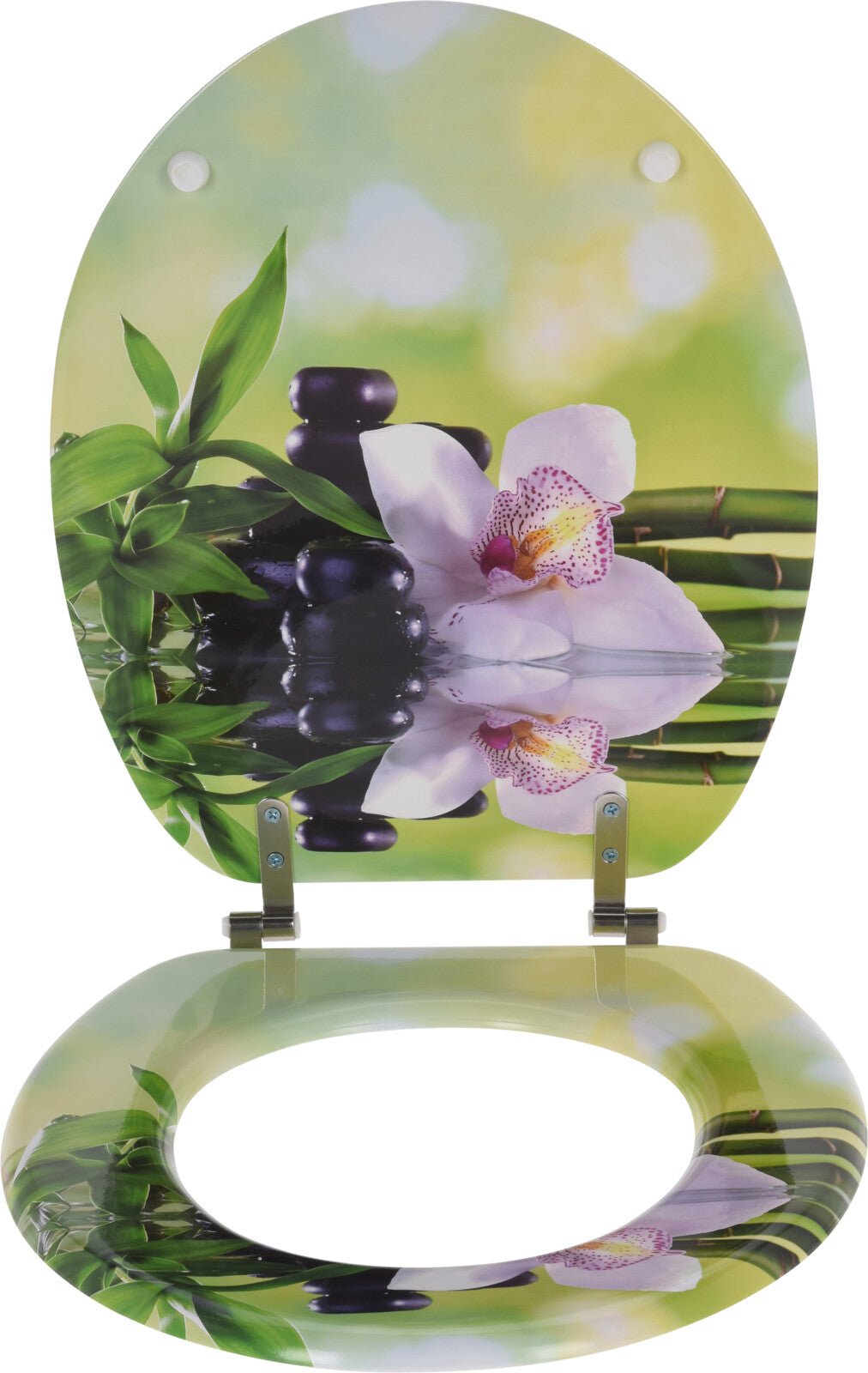 מושב אסלה MDF מודפס אבן ומים