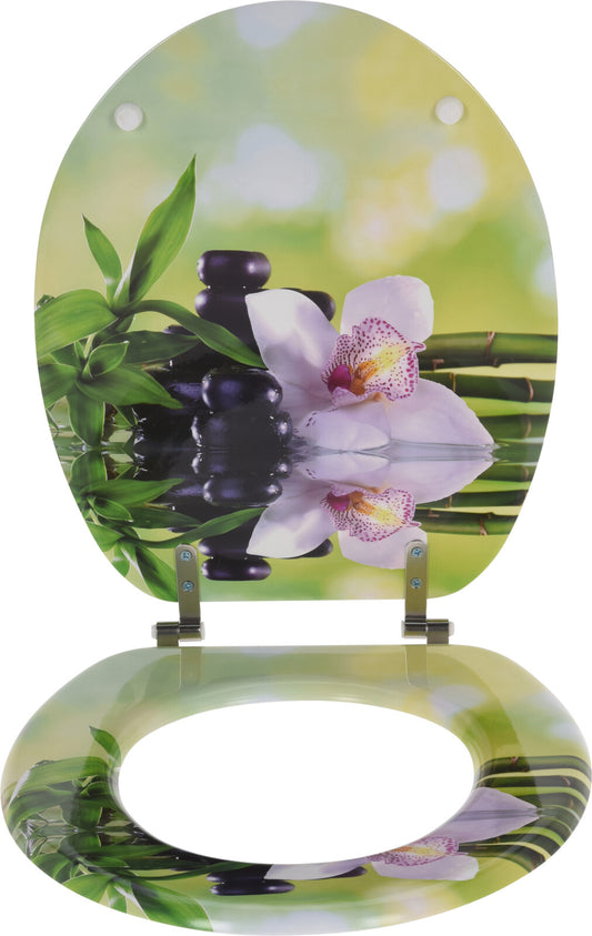 מושב אסלה MDF מודפס אבן ומים