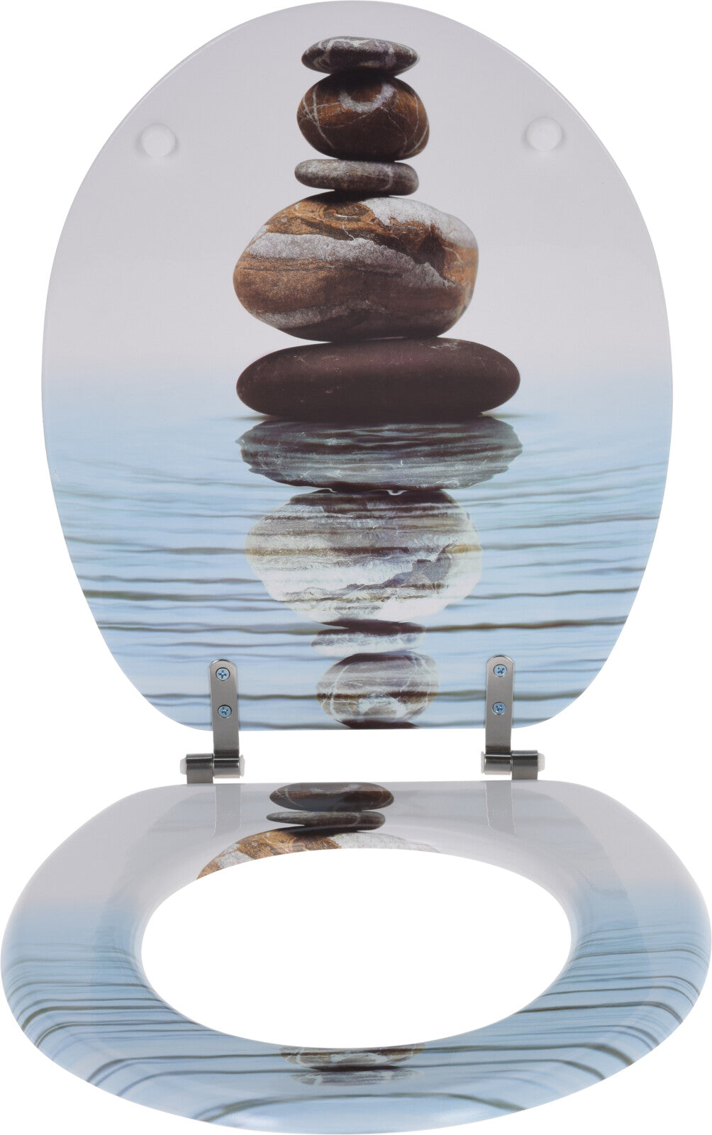 מושב אסלה MDF מודפס אבן ומים