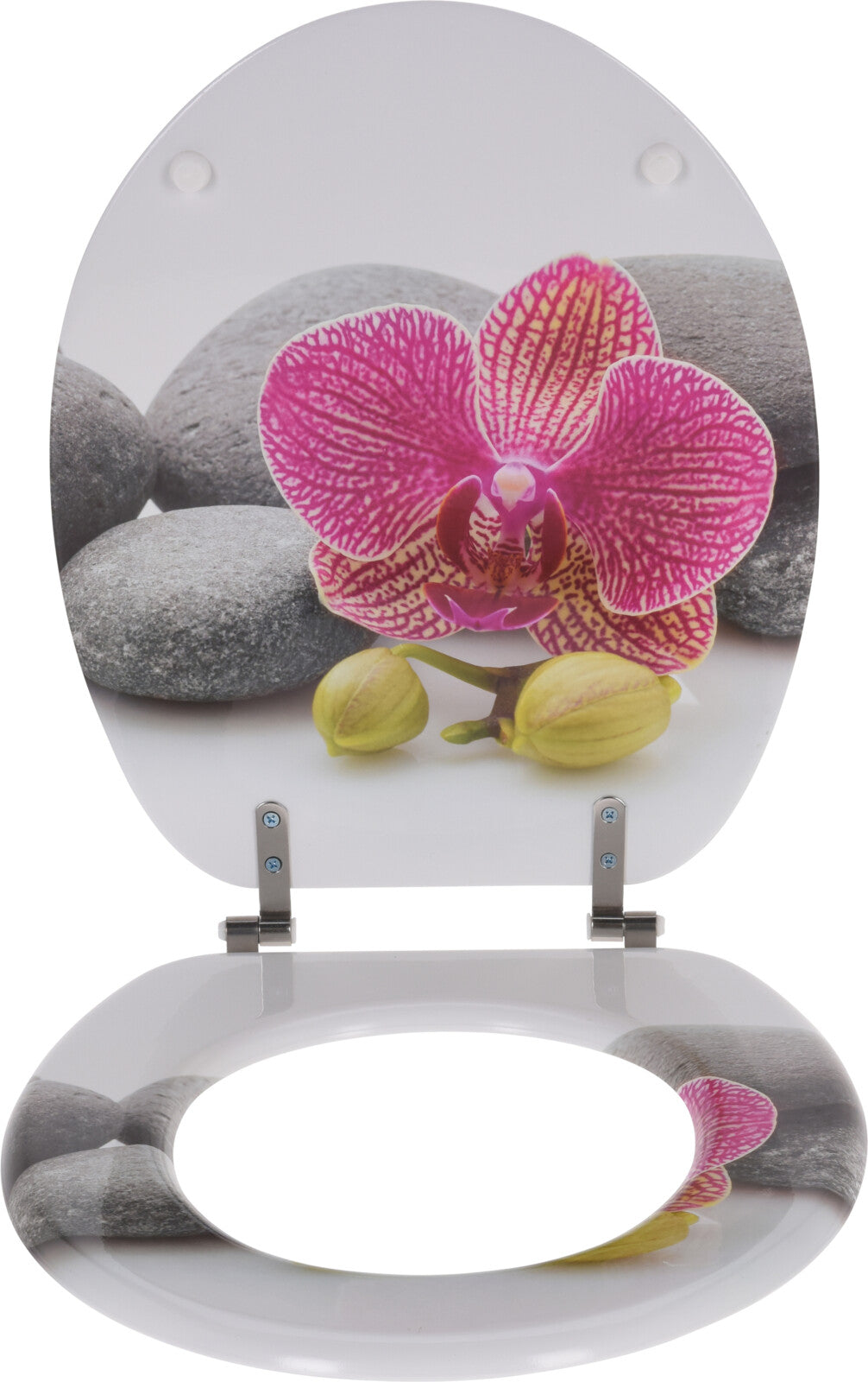 מושב אסלה MDF מודפס אבן ומים