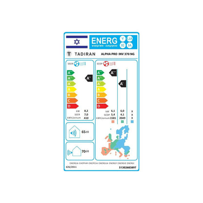 מזגן עילי תדיראן Tadiran Alpha Pro Inverter 370NG