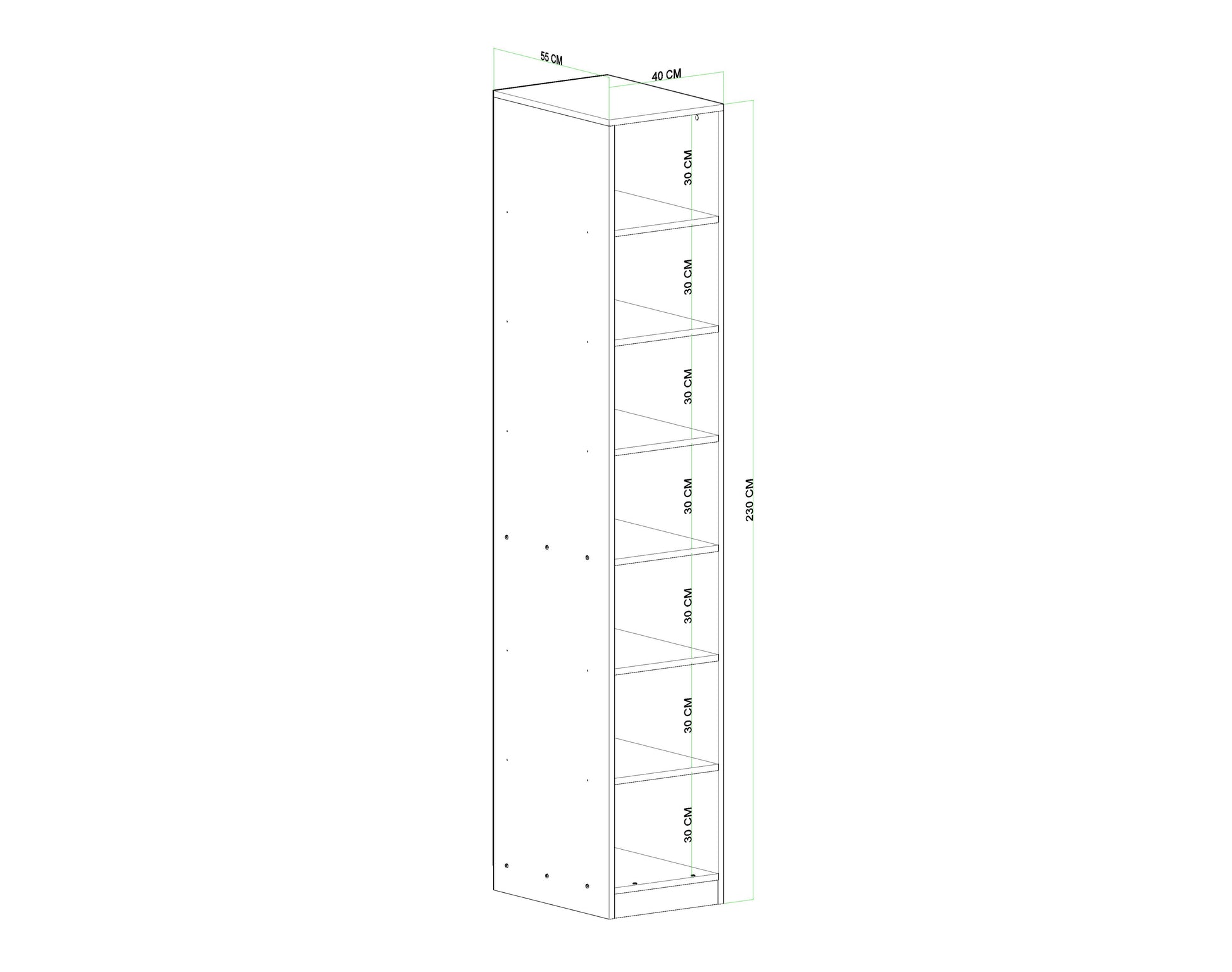 ארון אחסון מודולרי רחב 280 ס"מ דגם טליה Z100