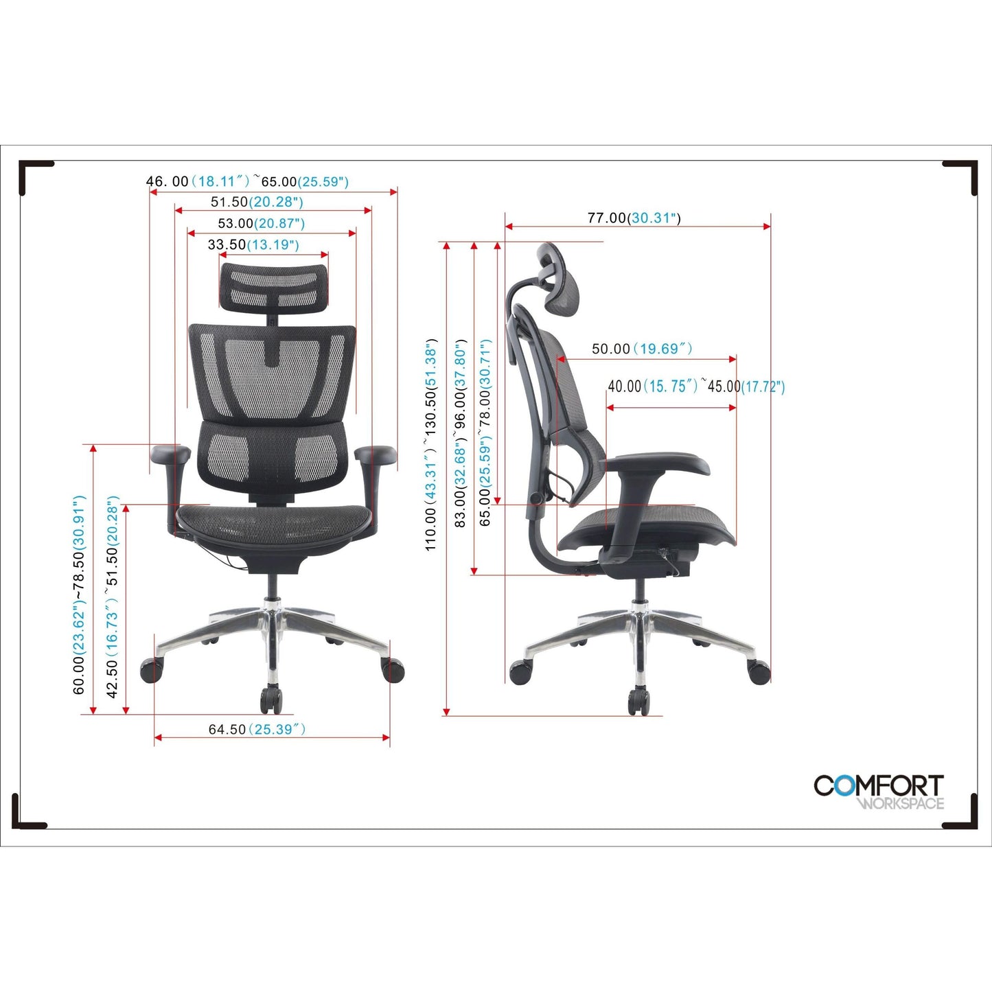כיסא משרד אורטופדי Mirus Project
