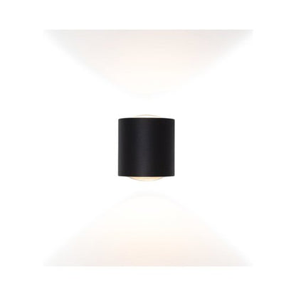 מנורת קיר BILUX UP AND DOWN 2X2.5W גוון צהוב IP54  שחור