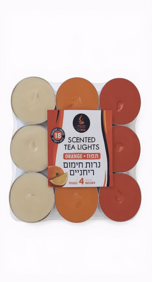נר ריחני תפוז 18 יחידות