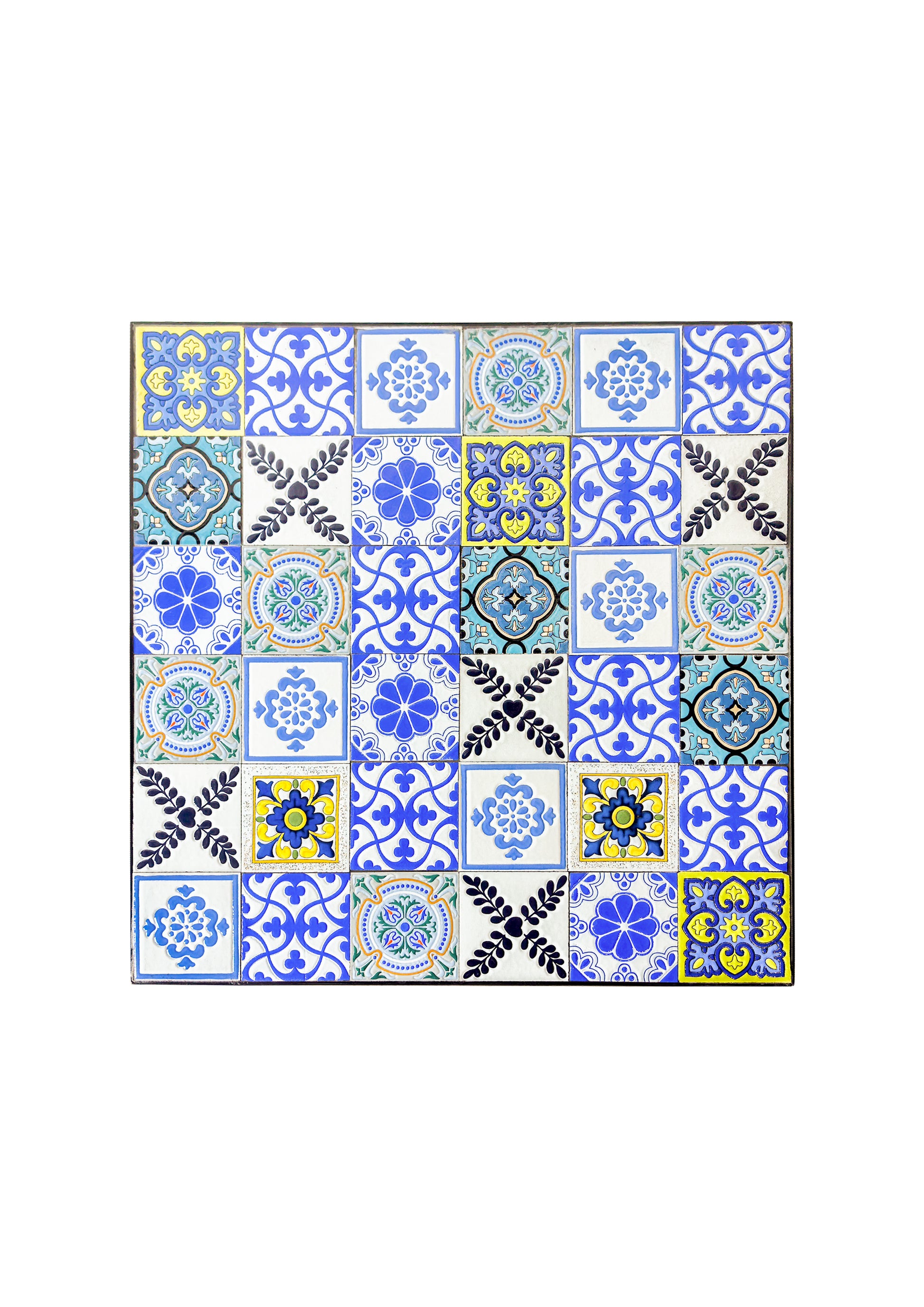 שולחן פסיפס 60*60 ס"מ כחול