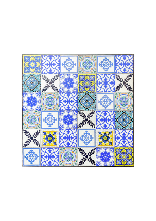 שולחן פסיפס 60*60 ס"מ כחול