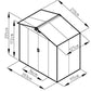 מחסן מתכת פרמיום דגם 2.13X1.27 EverGreen T74 רצפה רצפה פנימית