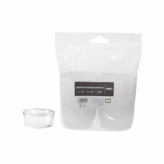 גביע ומכסה 250 מל 26 יח 8 OZ