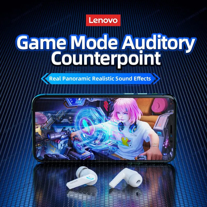Lenovo GM2 Pro | אוזניות גיימינג אלחוטיות עם שמיעה סימולטנית