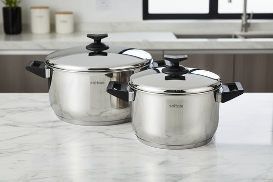 סט סירי נירוסטה 18 + 24 סמ AVIV