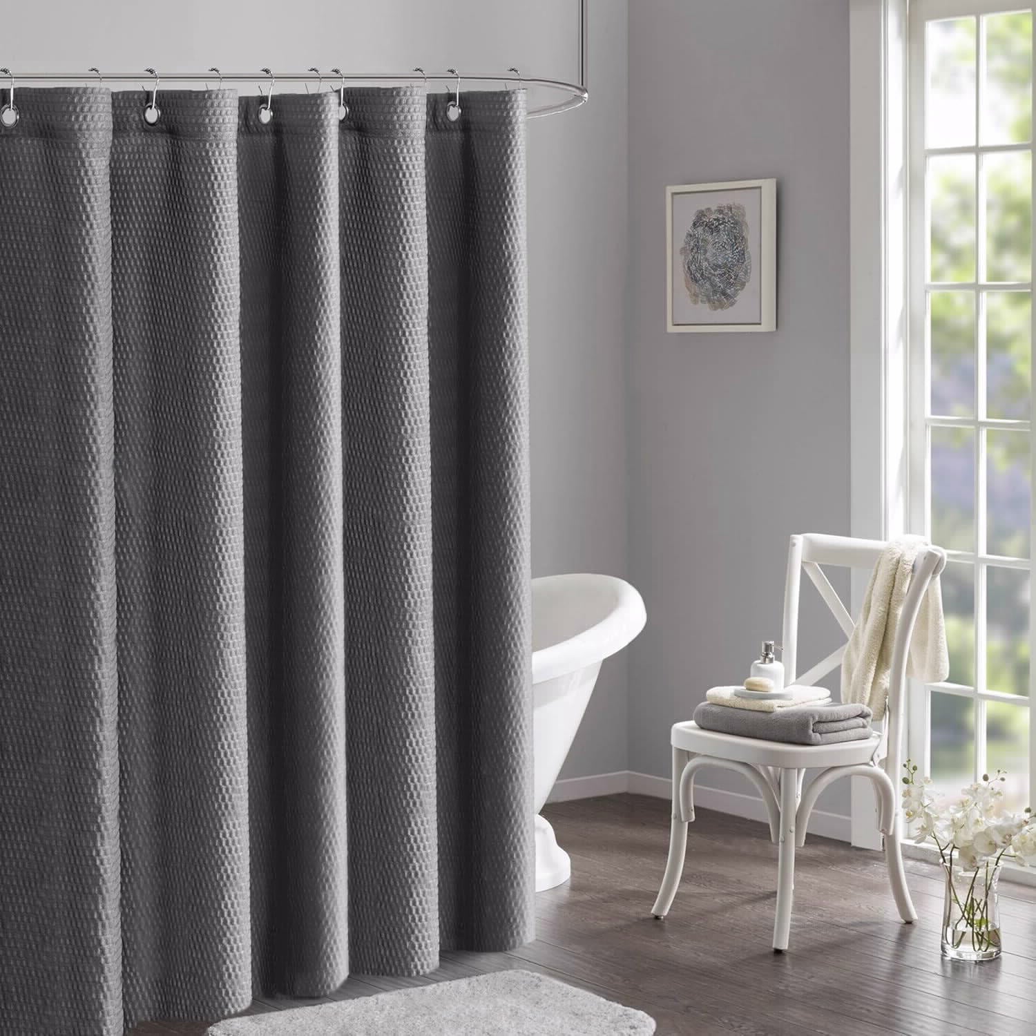 וילון אמבט אפור 180*180