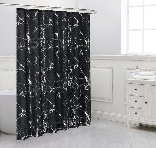 וילון אמבט שיש שחור 200*180