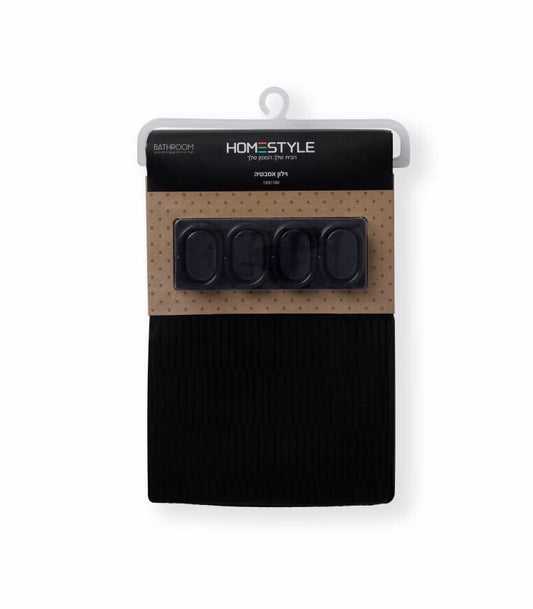 וילון אמבט 180*180 סמ גאקרד שחור