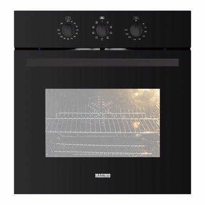 תנור בנוי שחור דגם MAS-60BI-BLK של MASIMO