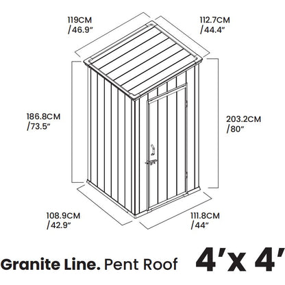 מחסן גינה 4*4 PENT ROOF