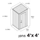 מחסן גינה 4*4 PENT ROOF