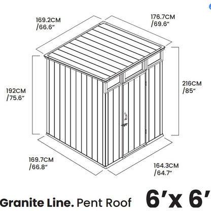 מחסן גינה 6*6 PENT ROOF