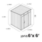 מחסן גינה 6*6 PENT ROOF