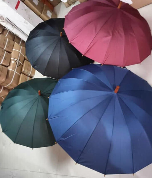 מטריה גדולה אוטומטית 16 צלעות סיליקון ידית סבא