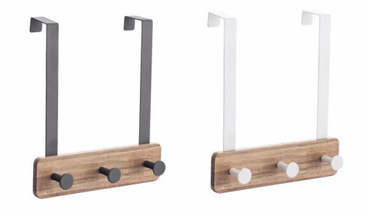 קולב על דלת עץ 3 עגול מתכת