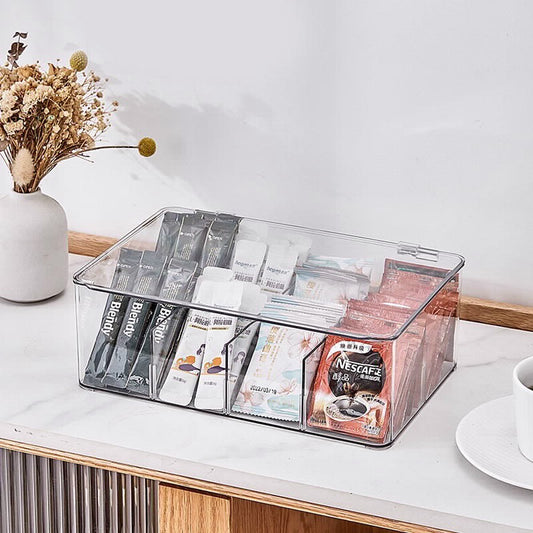 ארגונית מחולקת לתה עם מכסה