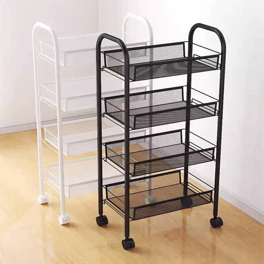 עגלת שרות 4 קומות שחור 45/27/84 סמ LIN