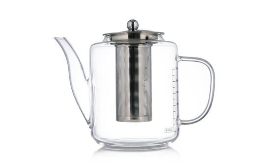 קנקן תה 1.76 ליטר זכוכית עם פילטר נירוסטה HOT GLASS