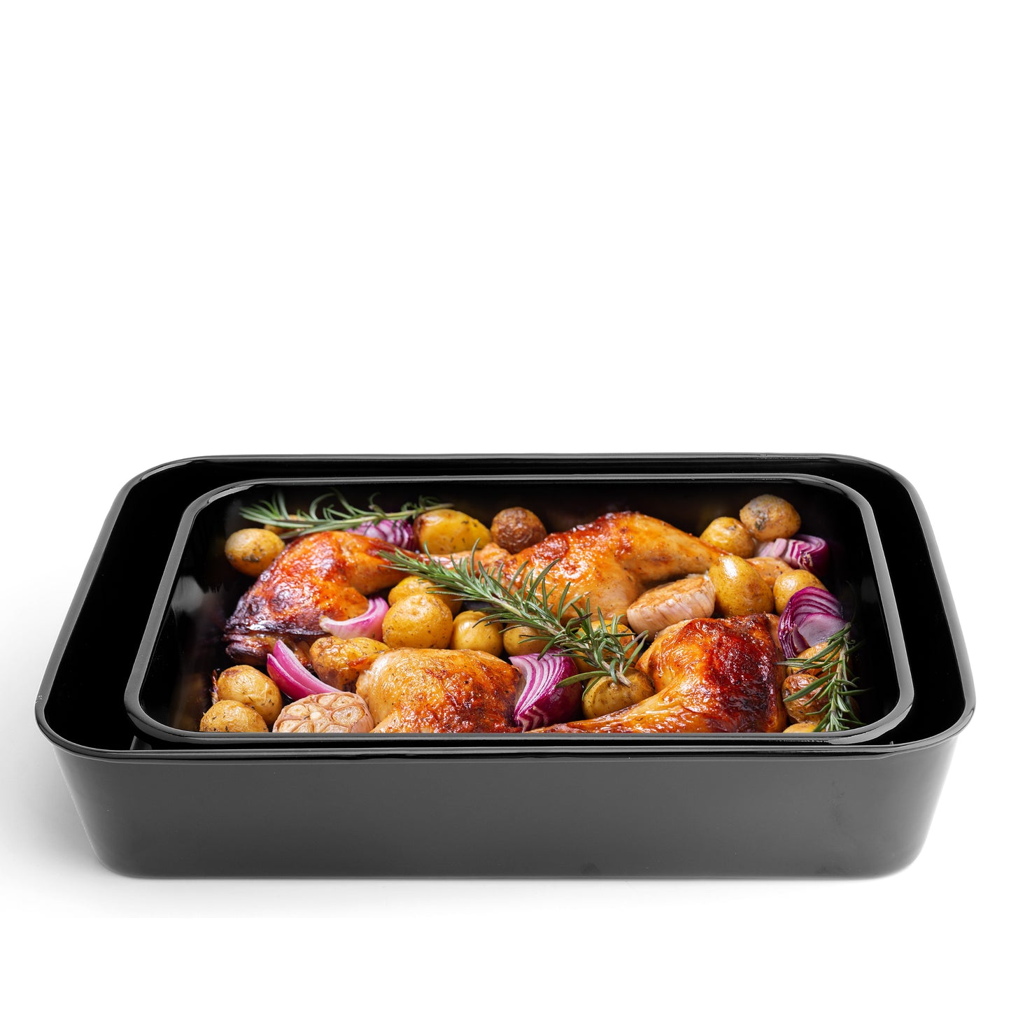 סט 2 תבניות אמייל שחורות