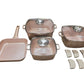 סט סירים 7 חלקים COOKWARE צבע ורוד