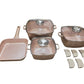 סט סירים 7 חלקים COOKWARE צבע ורוד