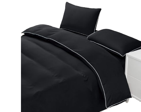 סט מצעים זוגי LIMASOL יוקרתי צבע שחור