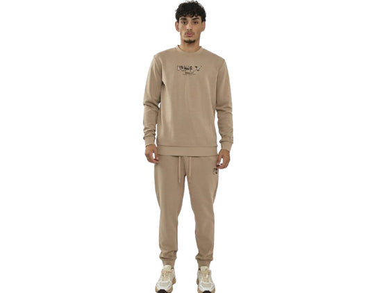 חליפת טרנינג שני חלקים לוגו גברים מידה XL