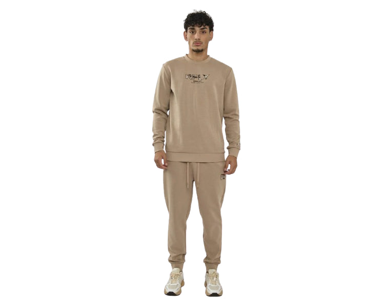 חליפת טרנינג שני חלקים לוגו גברים מידה XXL