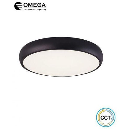 גוף תאורה צמוד תקרה DALLAS קוטר 60 70W שחור CCT