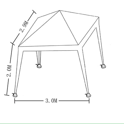 גזיבו 2.5*2.5 מטר כחול