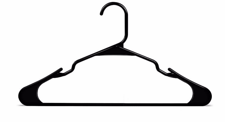 מארז 10 קולבים פלסטיק צבע שחור