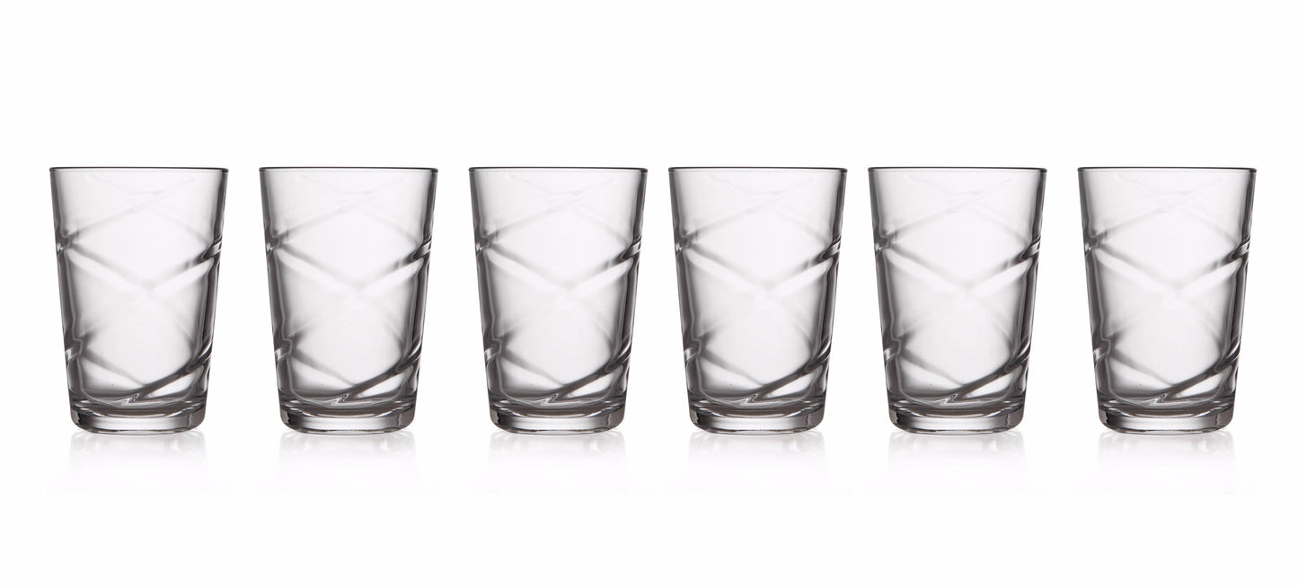 סט 6 כוסות שופ 200 מל גלים OLA