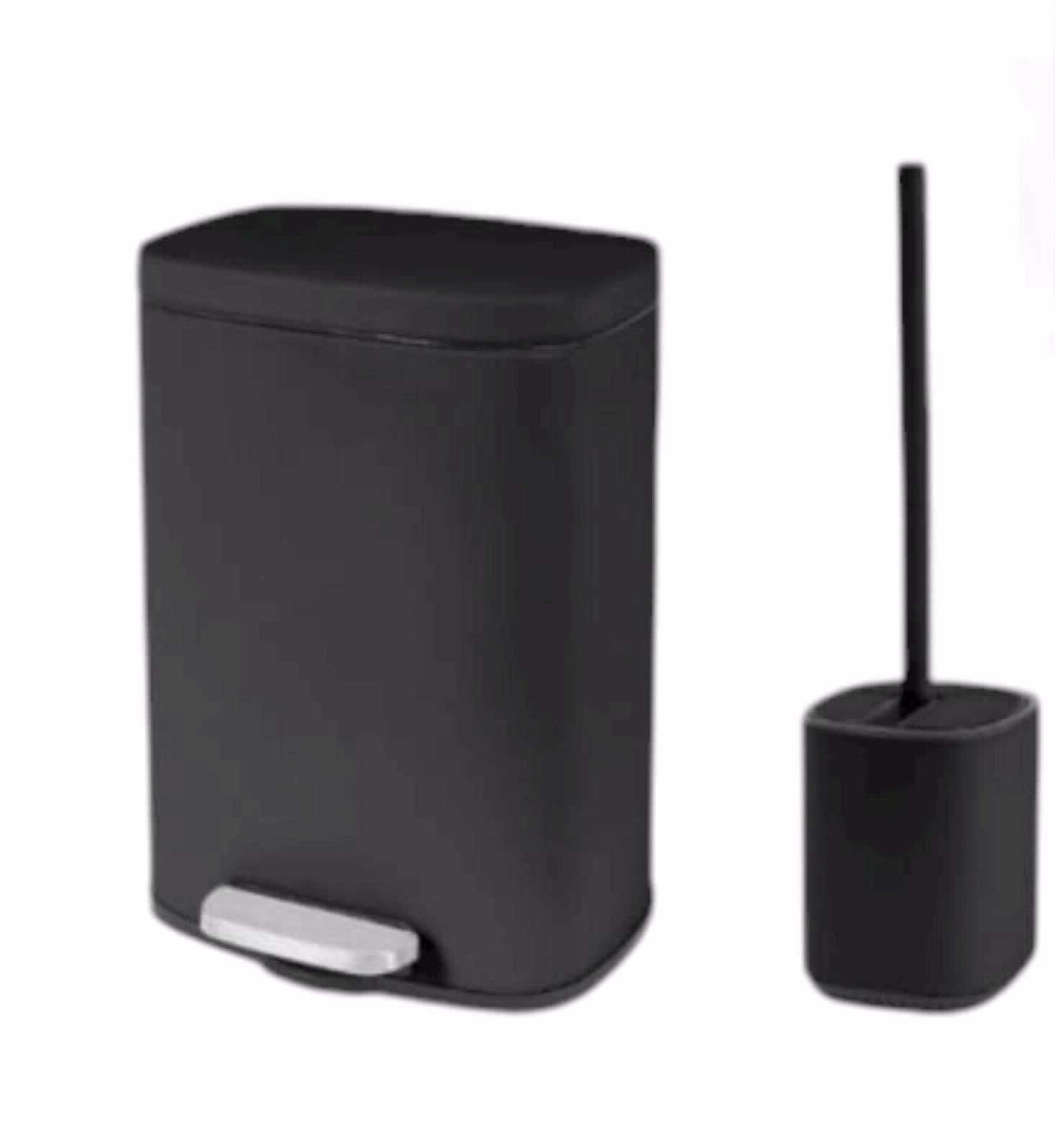 סט מברשת ופח 5 ליטר מלבני שחור