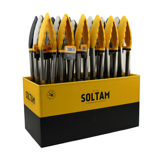 מלקחיים נירוסטה וסיליקון סמ צהוב-אפור-אפור בהיר