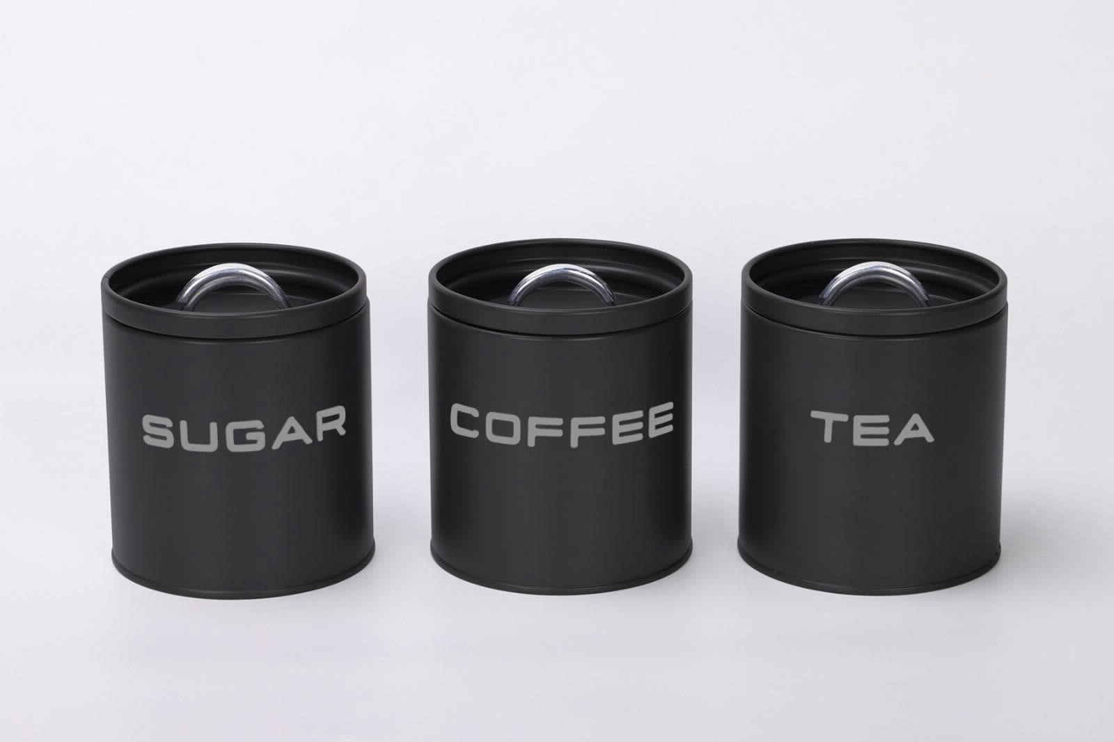 סט תה קפה סוכר מיני שחור LEE